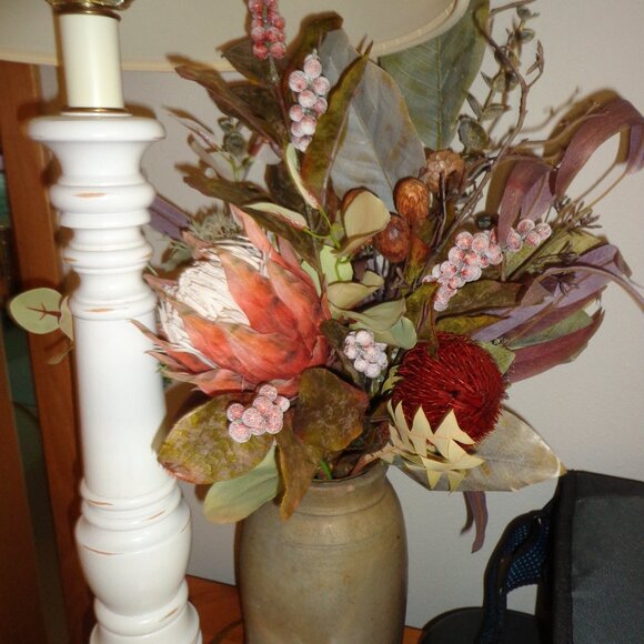 NWT Terra Cotta Faux Stemmed Flower 26" by David Christopher - Picture 6 of 7